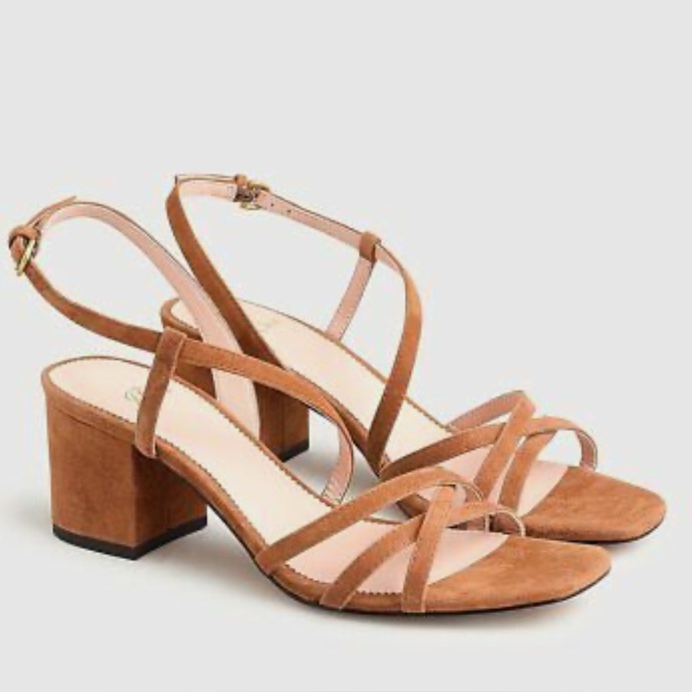 J. Crew Odette Strappy Sandals - Carmel Size 8